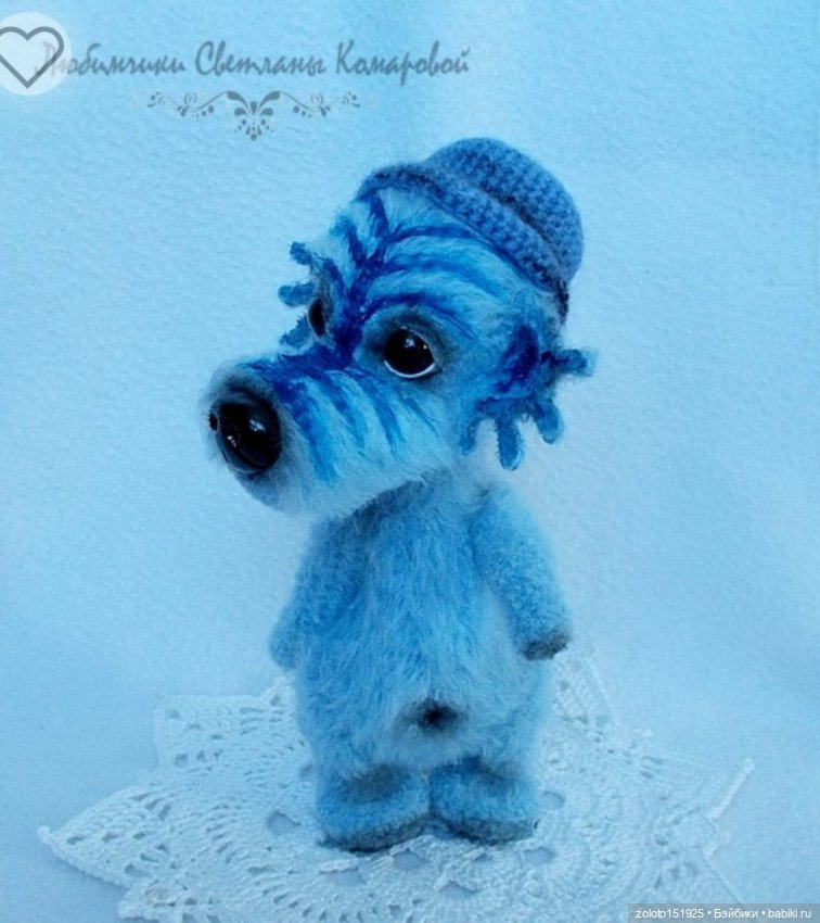 Голубой щенок — Авторские игрушки (фото 6)