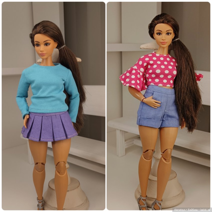 Два комплекта для Барби пышка шорты юбка