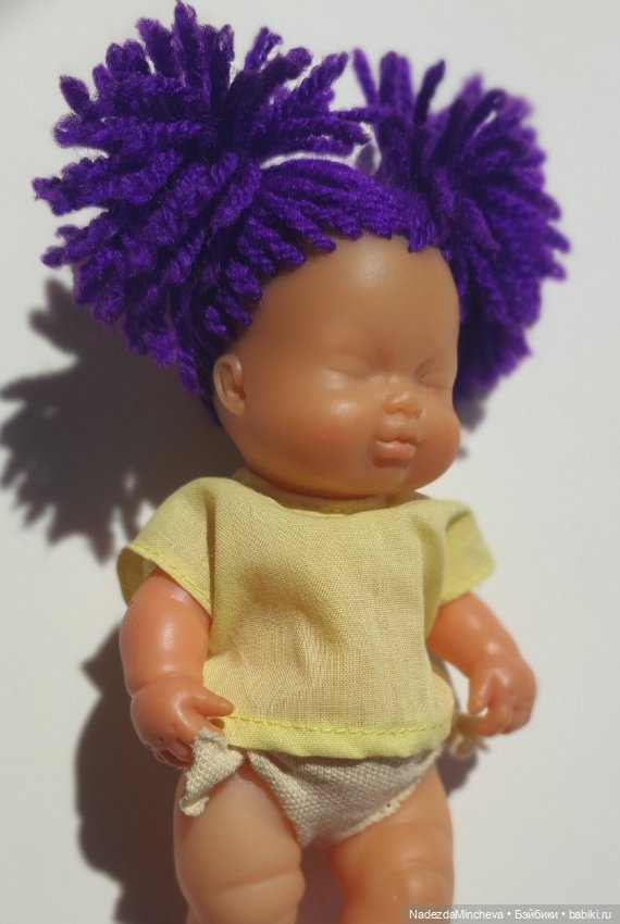 Пупс Фамоса Барригитaс Famosa Barriguitas 70-80гволосы шерсть (фото 6)