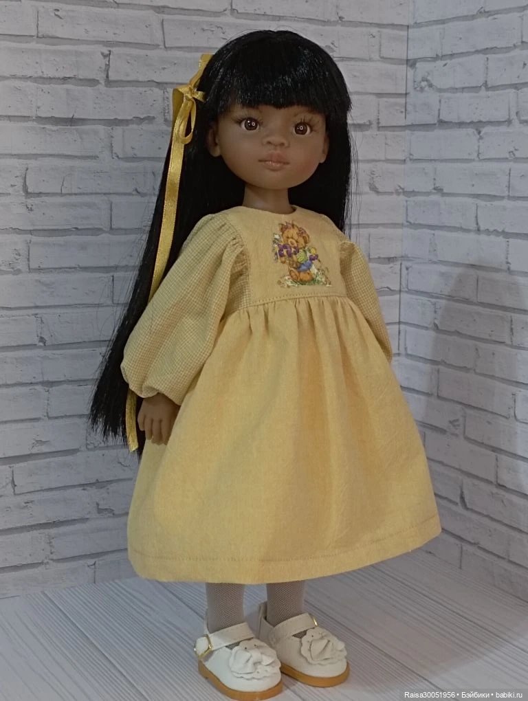 Платье , панталоны , подьюбник для кукол Паола Рейна 32-34 см (фото 7)