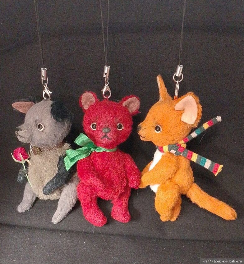 Маленькие тедди (брелок, обвес на сумку, подвеска-талисман в машину и т.п.) (фото 2)