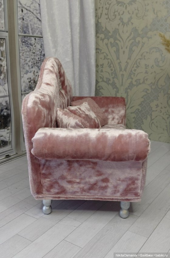 Диван "Фламинго" для кукол 1:6 (фото 4)