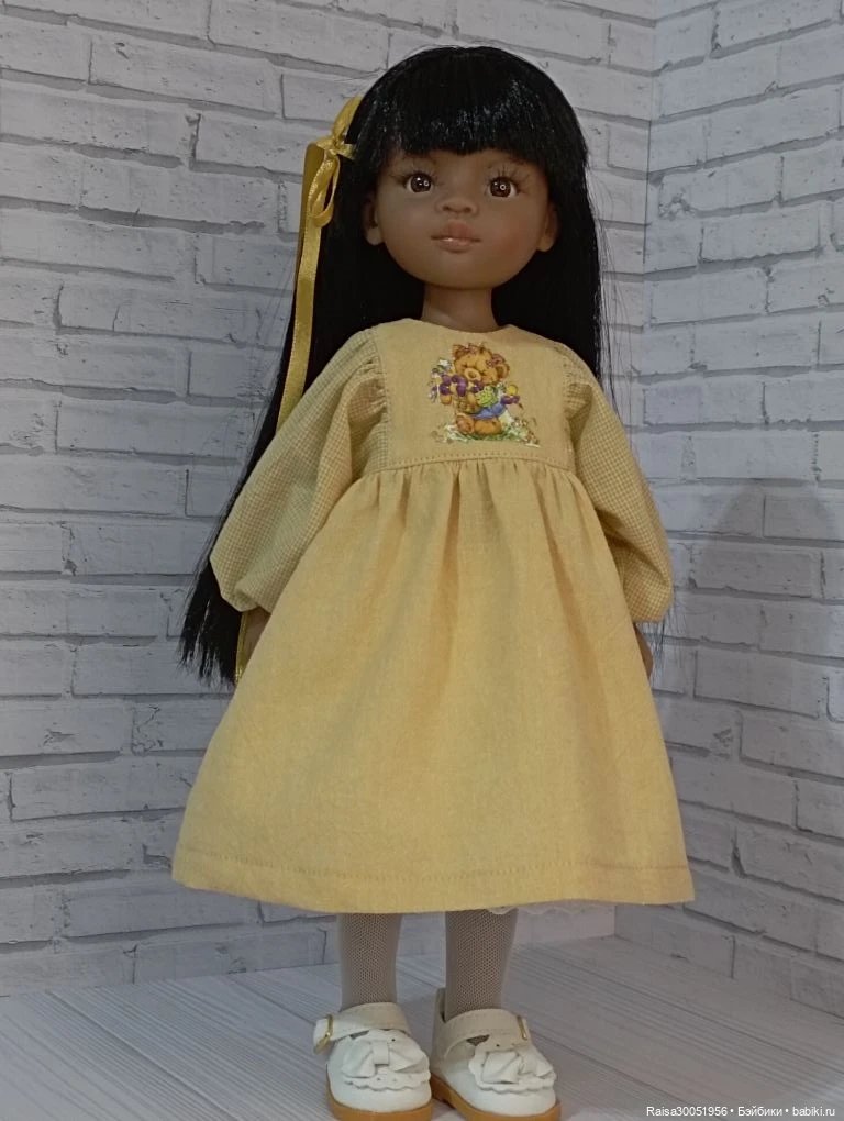 Платье , панталоны , подьюбник для кукол Паола Рейна 32-34 см