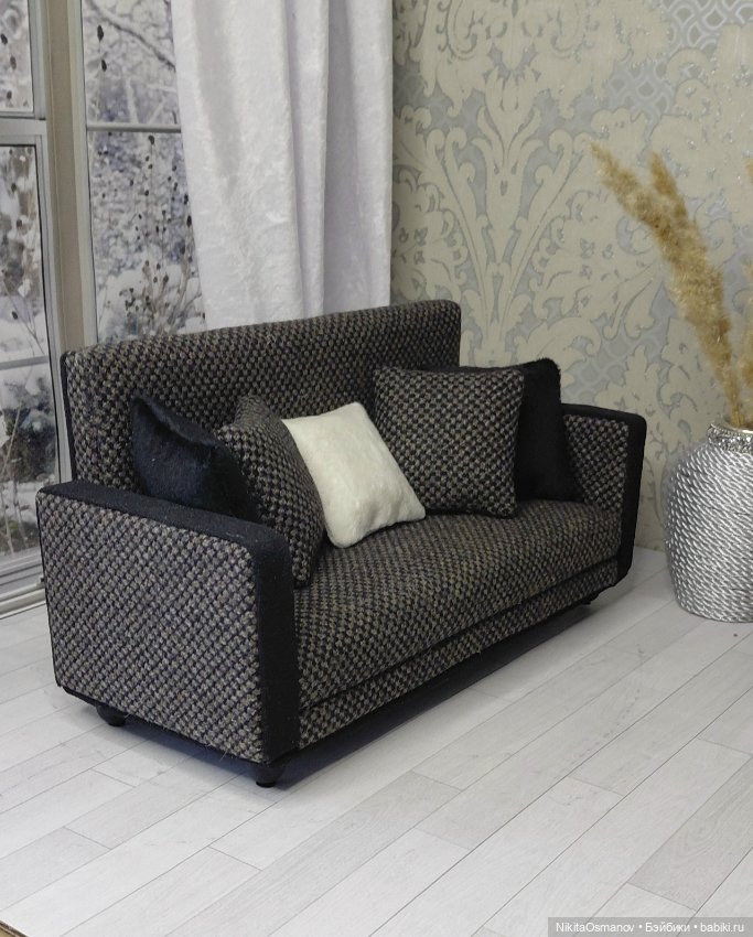 Диван для кукол 1:6 — Кукольная мебель (фото 2)