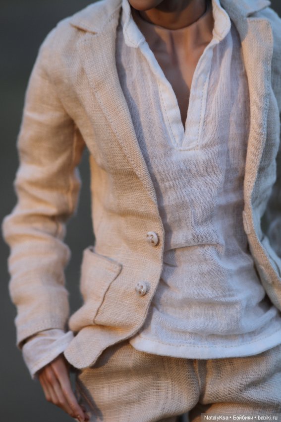 Льняной комплект для 1/4 bjd парней (фото 4)