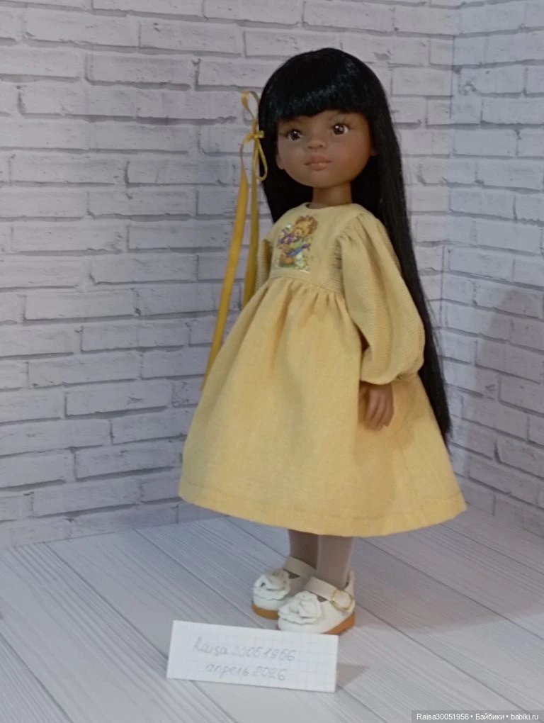 Платье , панталоны , подьюбник для кукол Паола Рейна 32-34 см (фото 4)