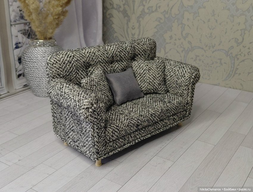 Диван для кукол 1:8 1:12 — Кукольная мебель (фото 2)