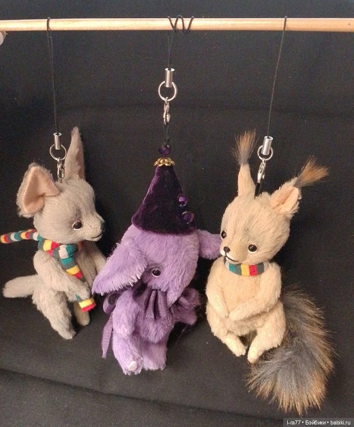 Маленькие тедди (брелок, обвес на сумку, подвеска-талисман в машину и т.п.)