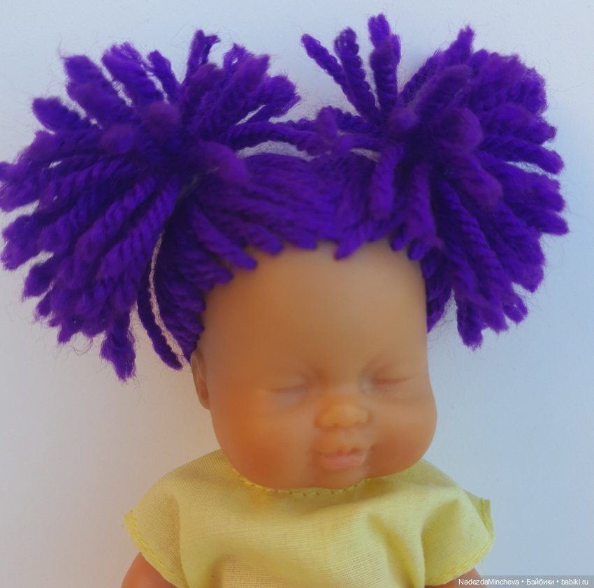 Пупс Фамоса Барригитaс Famosa Barriguitas 70-80гволосы шерсть (фото 2)