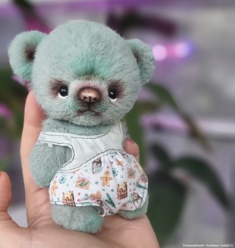 Изумрудный мишка — Авторские игрушки (фото 3)