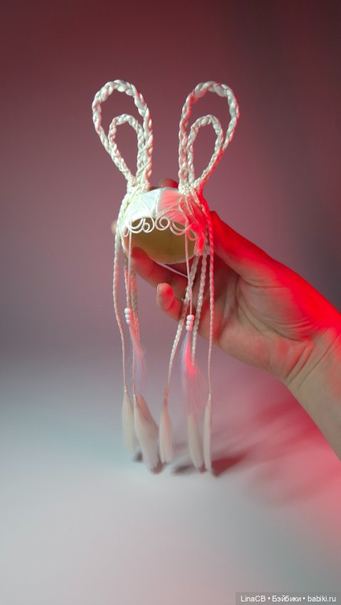 Кукольный парик "Белый кролик"