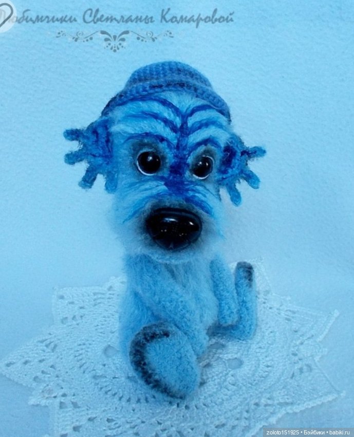 Голубой щенок — Авторские игрушки (фото 5)
