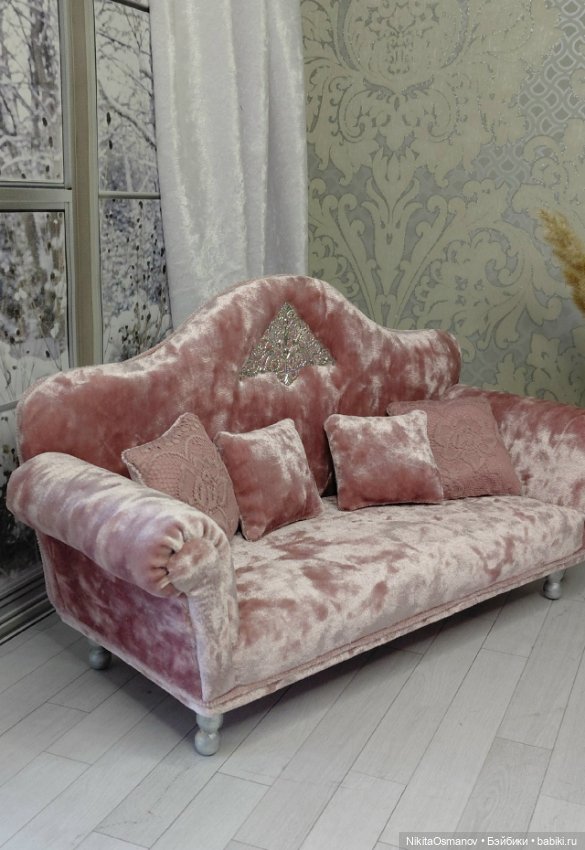 Диван "Фламинго" для кукол 1:6 (фото 3)