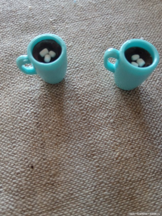 2 кружечки для кукольного интерьера