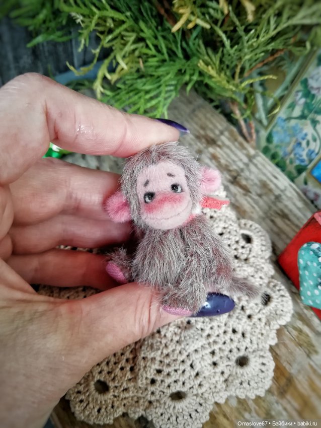 Мини обезьянка — Авторские игрушки (фото 5)