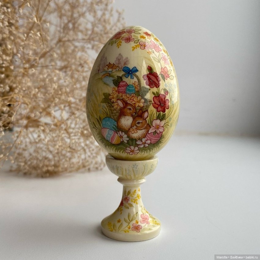 Пасхальное яйцо "Милые зайки"