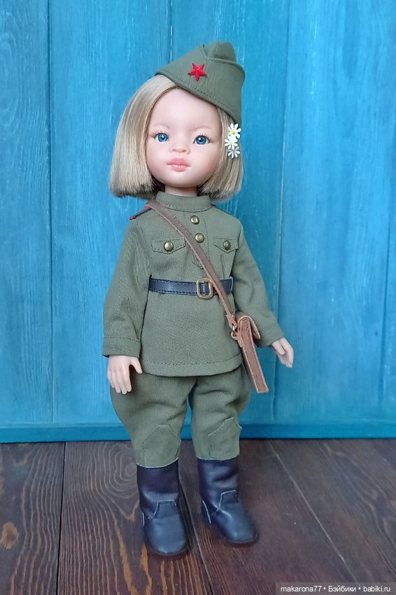 Военная форма с галифе для кукол Паола Рейна 32 см (фото 2)