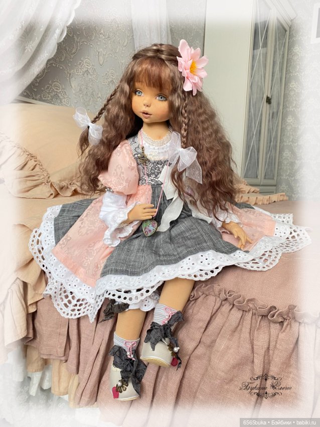 Лизонька, коллекционная текстильная кукла (фото 4)