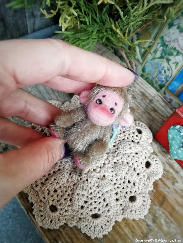 Мини обезьянка 2 — Авторские игрушки (фото 2)