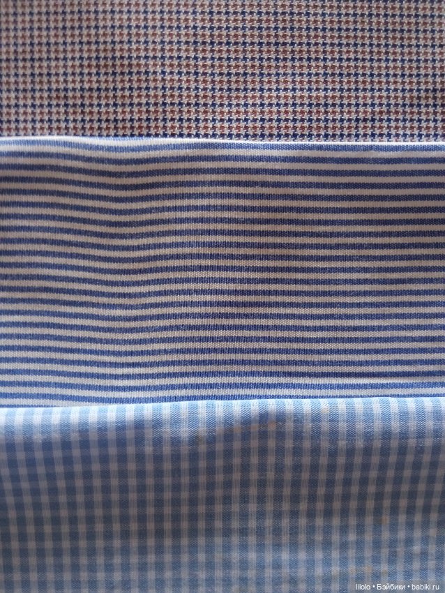 Лот сорочечной ткани для кукольного рукоделия