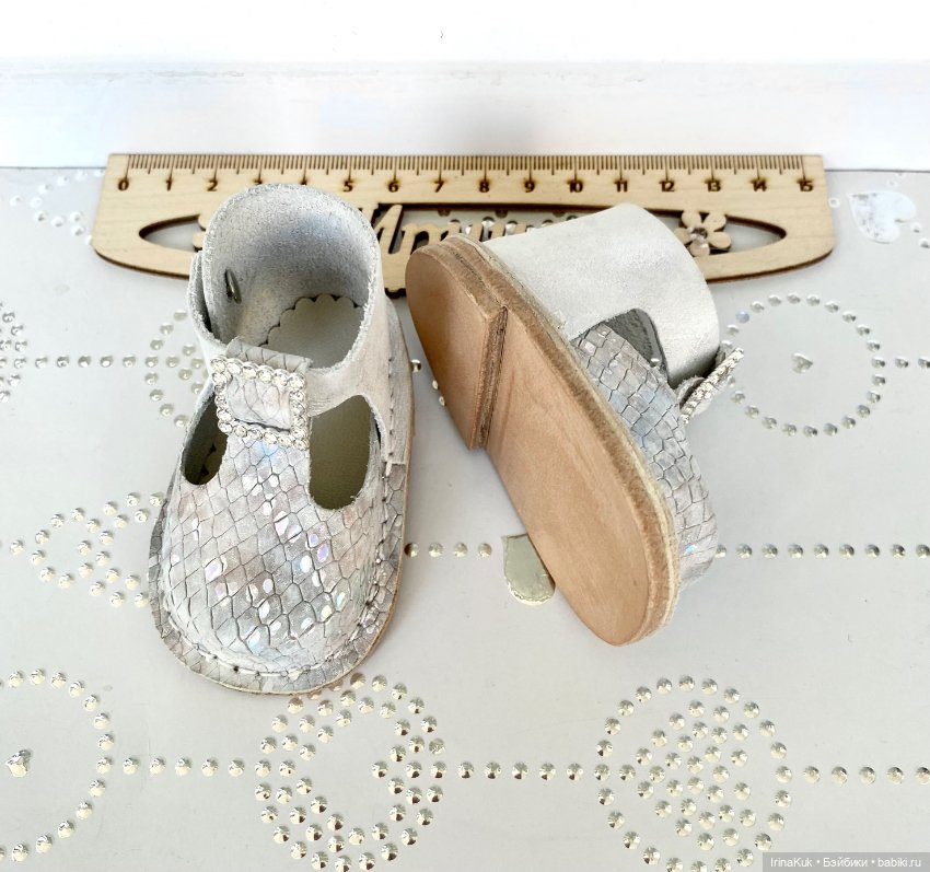 Нарядные туфельки для кукол Готц 50см (фото 4)