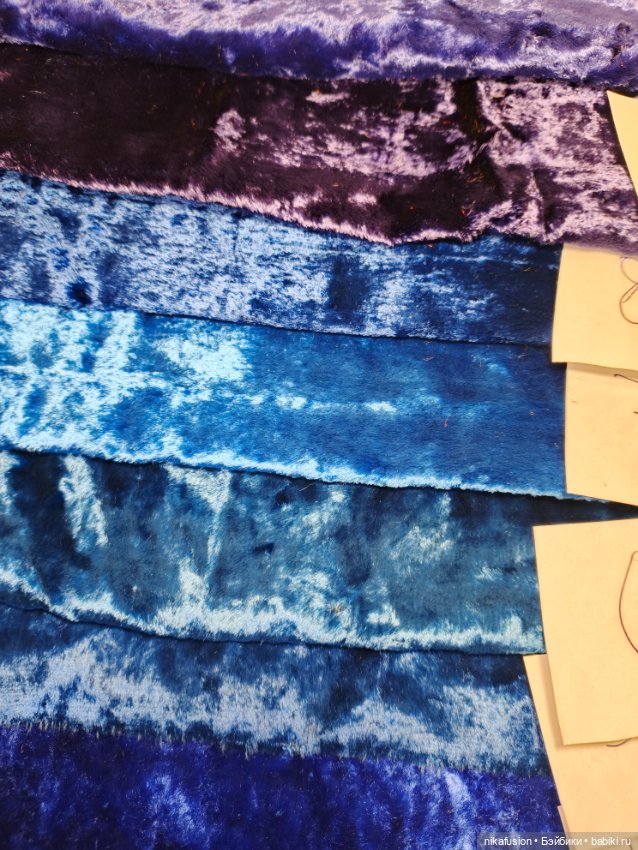 Плюш СССР натуральный синий (фото 5)