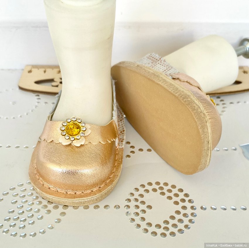 Нарядные туфельки для кукол Готц 50см (фото 5)