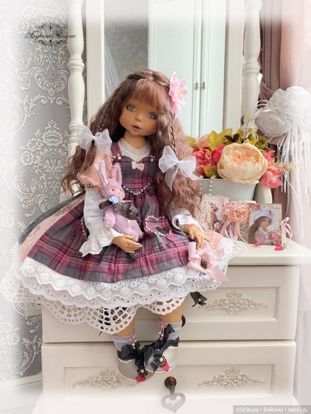 Лизонька, коллекционная текстильная кукла (фото 5)