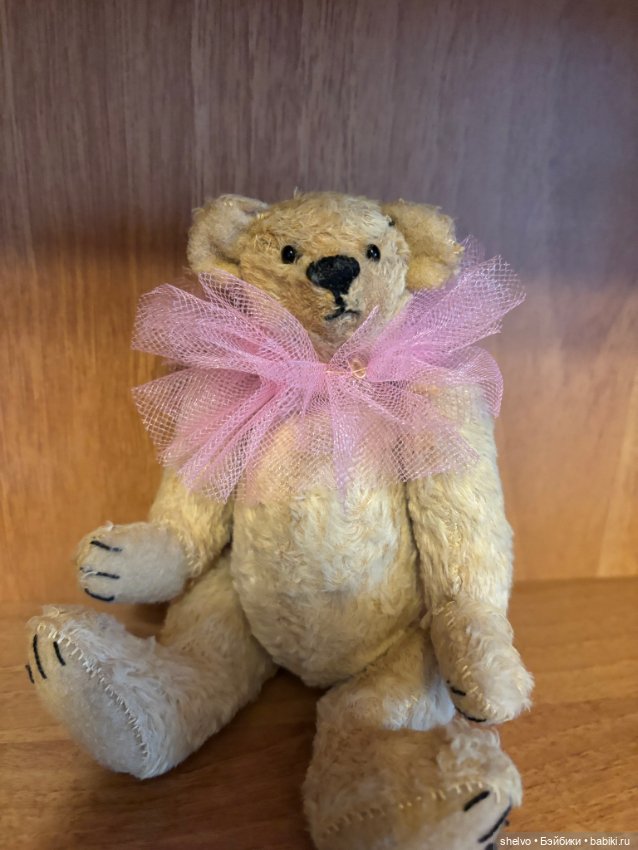 Маленький мишка в розовом воротнике (фото 4)