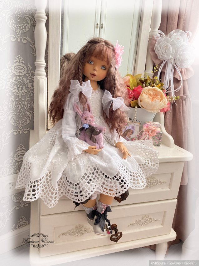 Лизонька, коллекционная текстильная кукла (фото 6)