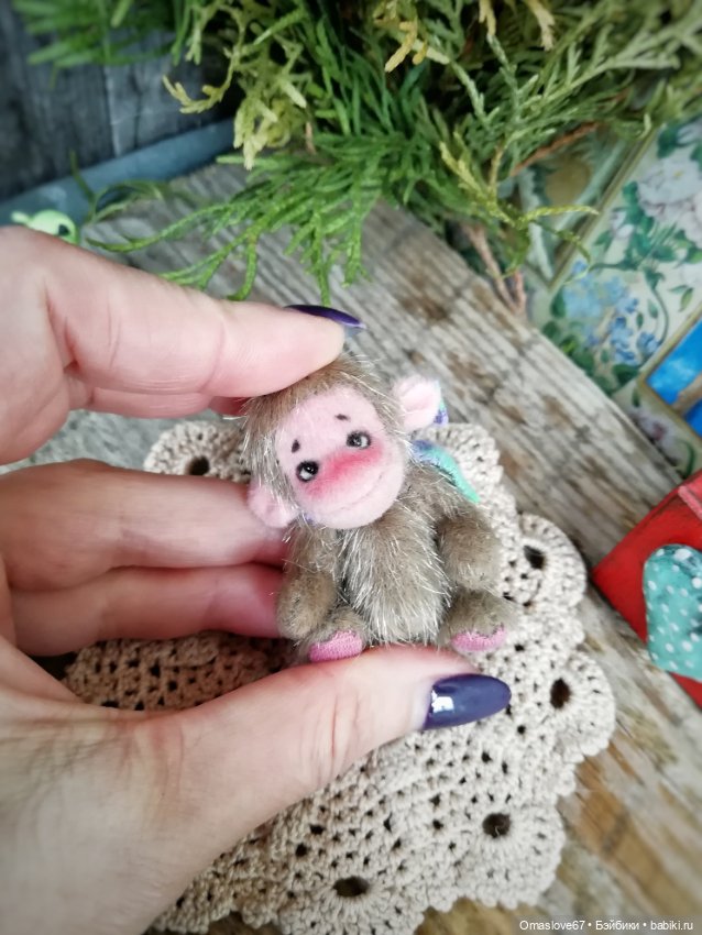 Мини обезьянка 2 — Авторские игрушки (фото 4)