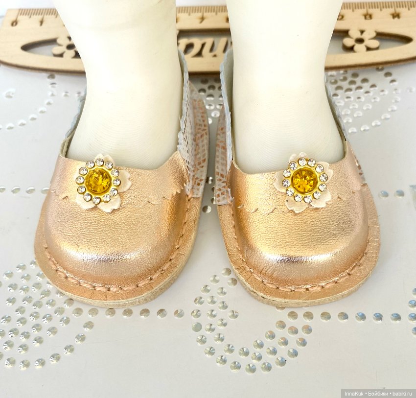 Нарядные туфельки для кукол Готц 50см (фото 4)