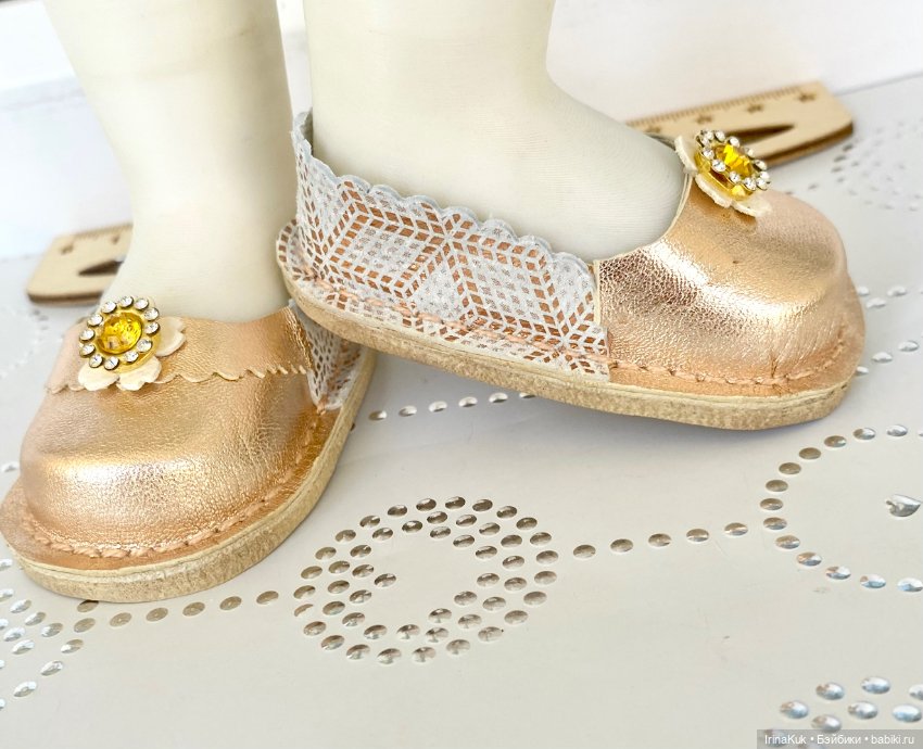 Нарядные туфельки для кукол Готц 50см (фото 6)