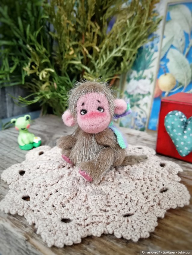 Мини обезьянка 2 — Авторские игрушки (фото 6)