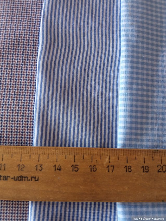 Лот сорочечной ткани для кукольного рукоделия (фото 2)