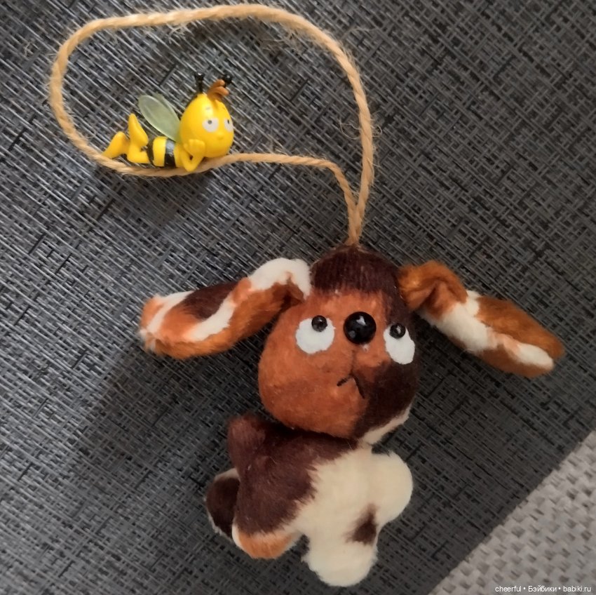 Собачка. Карманная игрушка. Подвеска на рюкзак