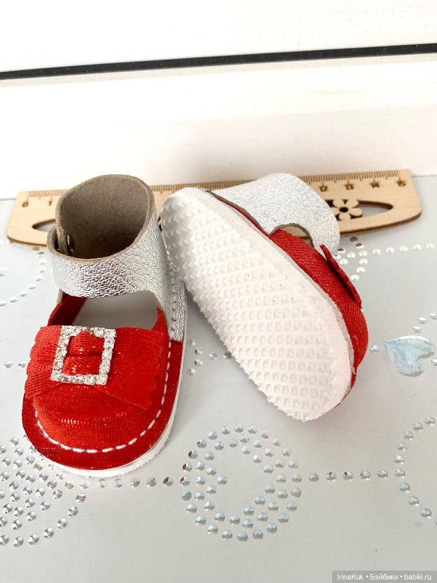 Нарядные туфельки для кукол Готц 50см (фото 2)