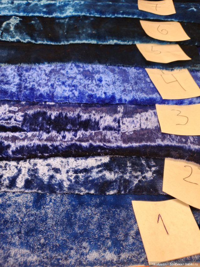 Плюш СССР натуральный синий (фото 3)