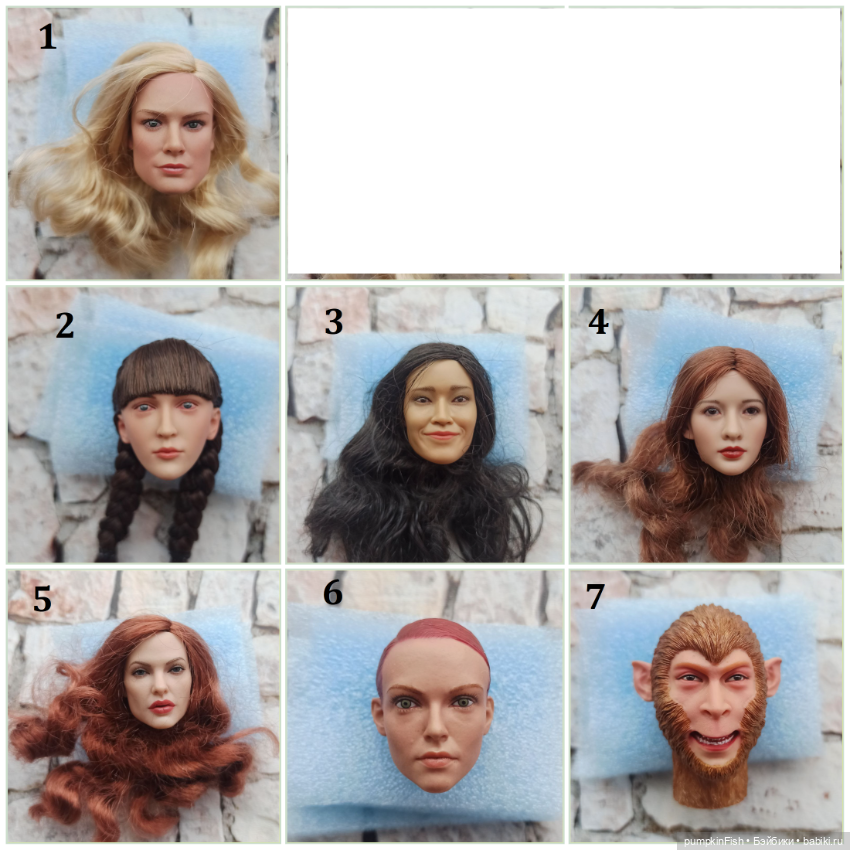 Головы экшенов 1\6 женские и мужские