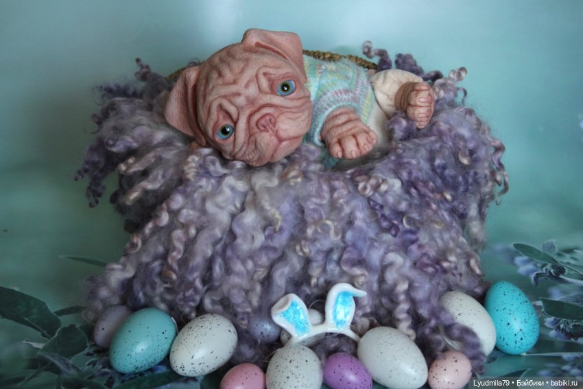 Щеночек мопс реборн Монти(1)