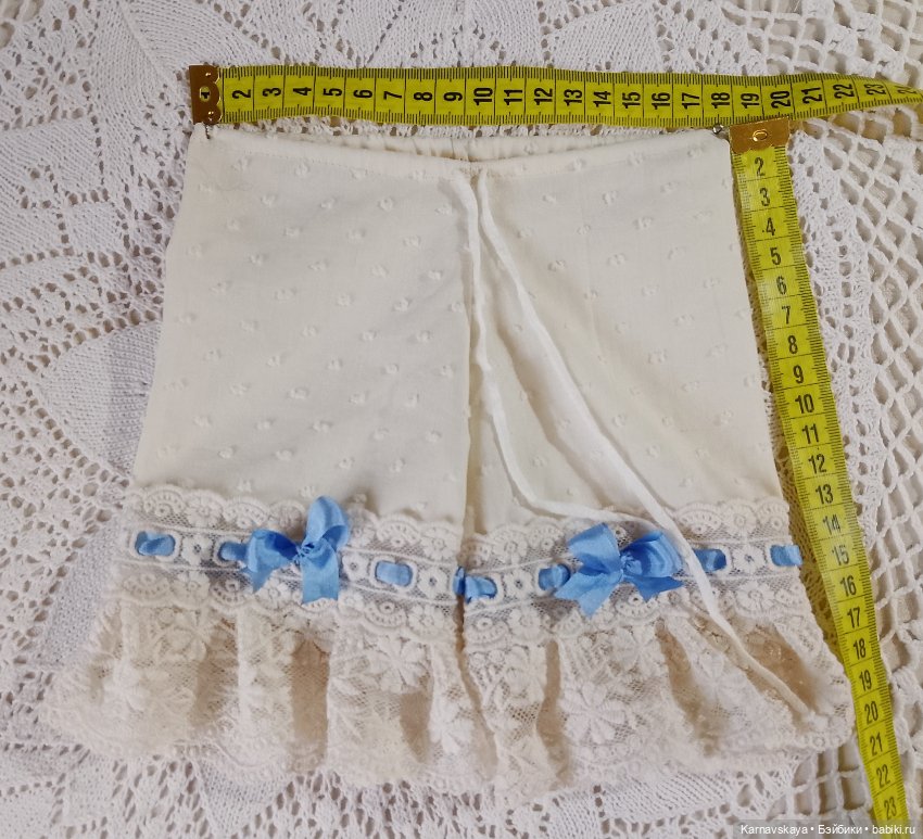 Комплект нижнего белья для антикварных кукол и реплик 54-60см роста (фото 10)
