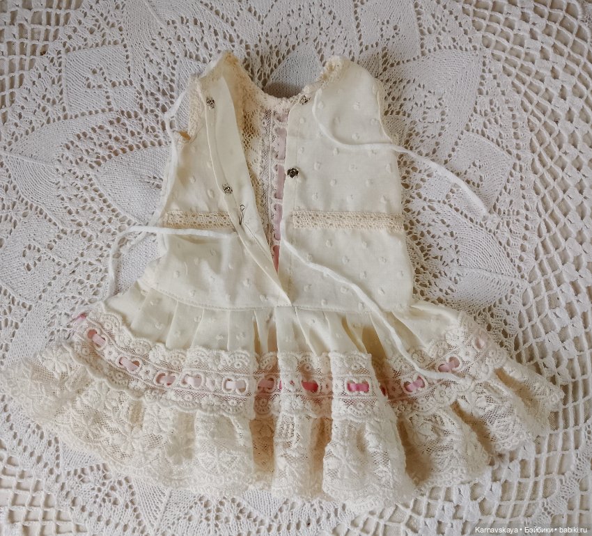 Комплект нижнего белья для антикварных кукол и реплик 43-46см (фото 9)