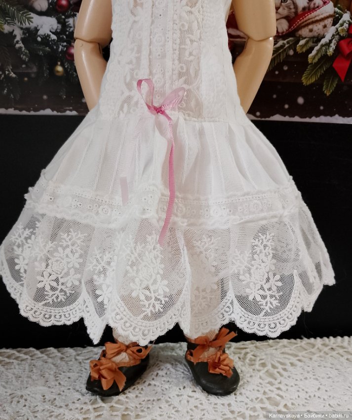 Комплект нижнего белья для антикварных кукол и реплик 44-48см (фото 8)