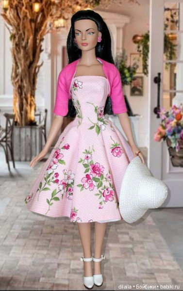 Выкройка PDF в натуральную величину / летнее платье и болеро для кукол Тайлер Тоннер 40 см (фото 4)