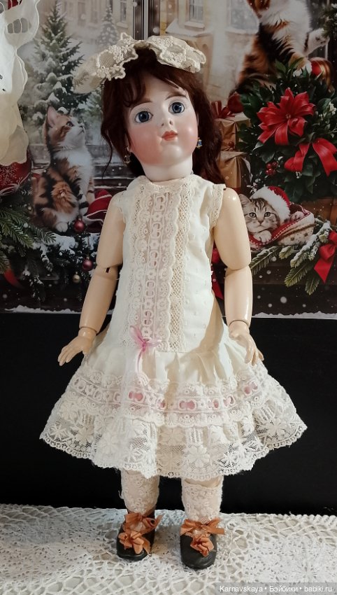 Комплект нижнего белья для антикварных кукол и реплик 43-46см (фото 5)