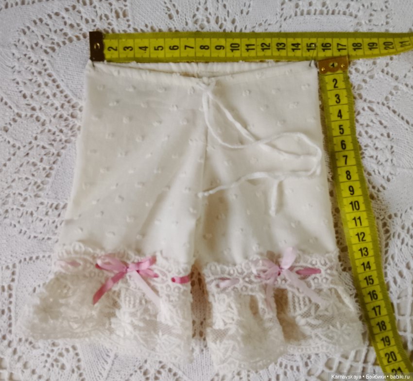 Комплект нижнего белья для антикварных кукол и реплик 43-46см (фото 10)