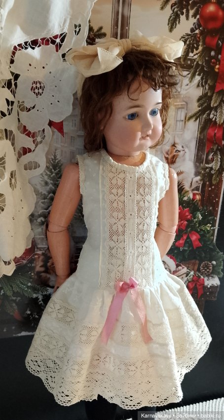 Комплект нижнего белья для антикварных кукол и реплик 58-70см роста (фото 7)