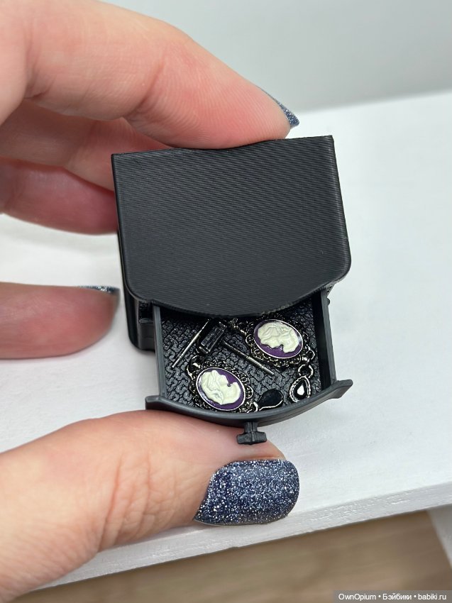 Шкатулка в виде комода (матовый латте) (фото 4)