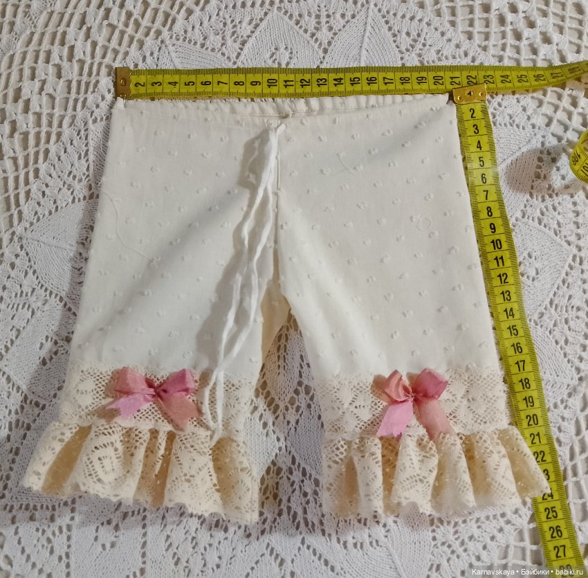Комплект нижнего белья для антикварных кукол и реплик 58-70см роста (фото 9)