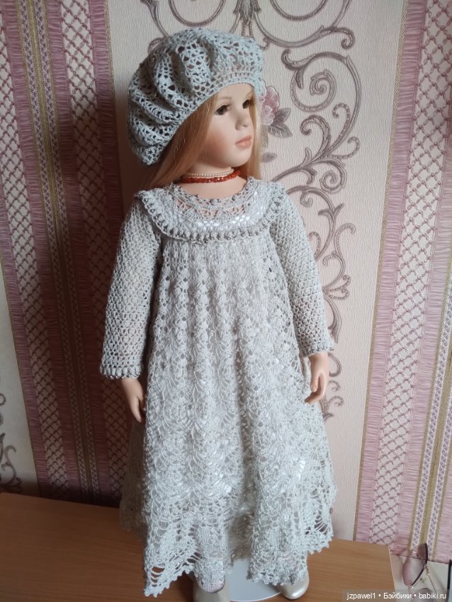 Наряд вязаный для кукол 60-70см (фото 4)